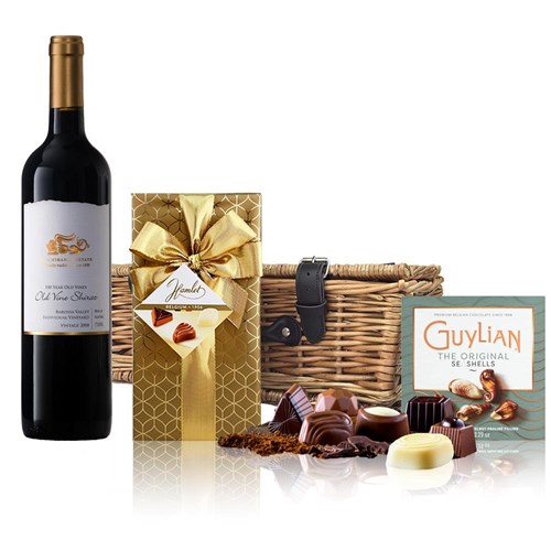 Old Vine Shiraz 75cl 108 yr Old Vines Red Wine And Chocolates Hamper